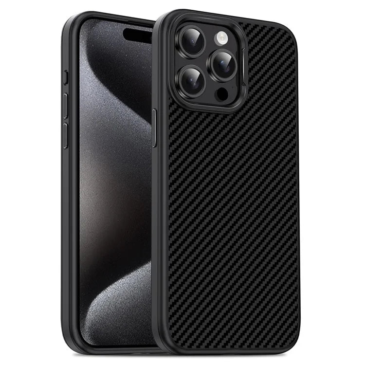 IPAKY For iPhone 14 Pro Case Carbon Fiber Texture TPU Phone Protector