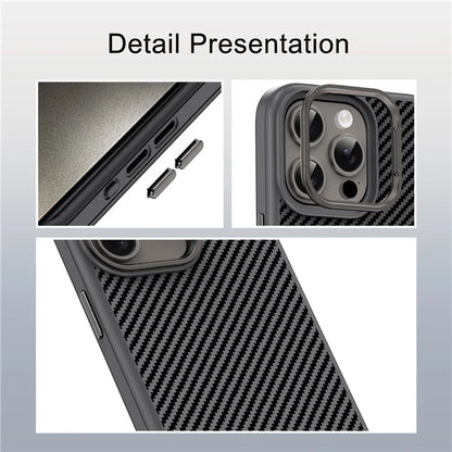 IPAKY For iPhone 14 Pro Case Carbon Fiber Texture TPU Phone Protector