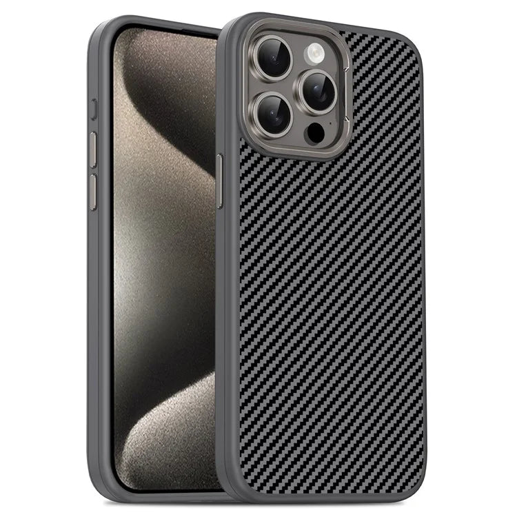 IPAKY For iPhone 13 Pro TPU Case Carbon Fiber Texture Protective Phone Cover