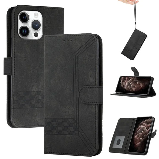 YX0010 Series for iPhone 16 Pro Max Case Skin Feeling PU Leather Wallet Phone Cover