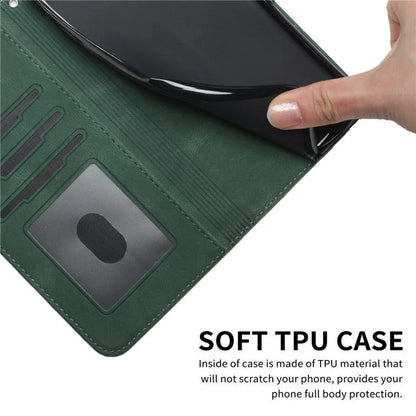 YX0010 Series for Honor 200 Lite Case Leather Phone Cover Rhombus Lines Pattern
