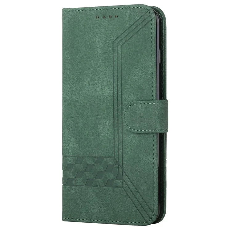 YX0010 Series for Honor 200 Lite Case Leather Phone Cover Rhombus Lines Pattern