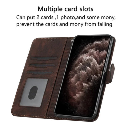 YX0010 Series for Honor 200 Lite Case Leather Phone Cover Rhombus Lines Pattern