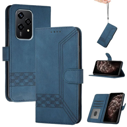 YX0010 Series for Honor 200 Lite Case Leather Phone Cover Rhombus Lines Pattern