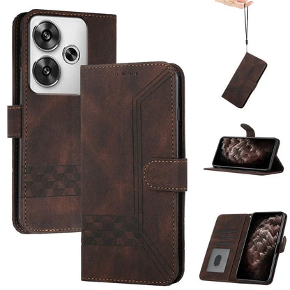 YX0010 Series for Xiaomi Redmi Turbo 3 5G / Poco F6 5G Case Leather Phone Cover with Strap