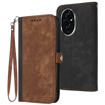 YX0020 For Honor 200 5G Case Shockproof Leather Phone Cover with Hand Strap