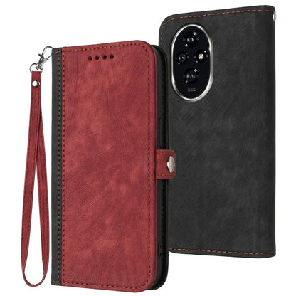 YX0020 For Honor 200 5G Case Shockproof Leather Phone Cover with Hand Strap