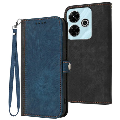 YX0020 For Xiaomi Redmi 13 5G / 13 4G Leather Case Phone Wallet Cover with Wrist Strap