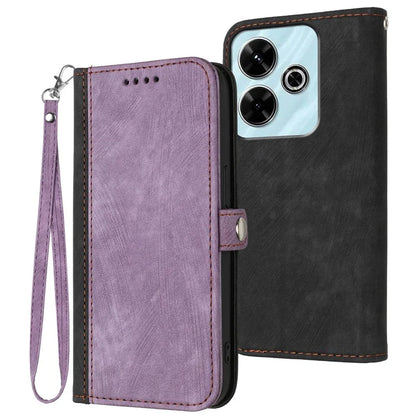 YX0020 For Xiaomi Redmi 13 5G / 13 4G Leather Case Phone Wallet Cover with Wrist Strap