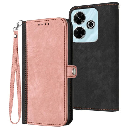 YX0020 For Xiaomi Redmi 13 5G / 13 4G Leather Case Phone Wallet Cover with Wrist Strap