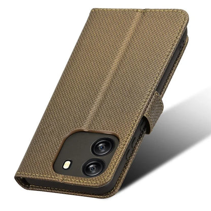 For Blackview Wave 6C Case Diamond Texture Leather Phone Cover with TPU Inner Shell