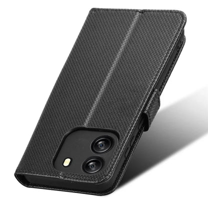For Blackview Wave 6C Case Diamond Texture Leather Phone Cover with TPU Inner Shell