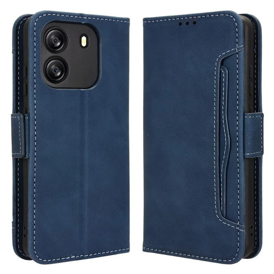 For Blackview Wave 6C Case Folio Stand Leather Phone Cover with Multiple Card Slots