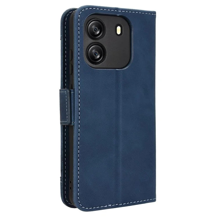 For Blackview Wave 6C Case Folio Stand Leather Phone Cover with Multiple Card Slots