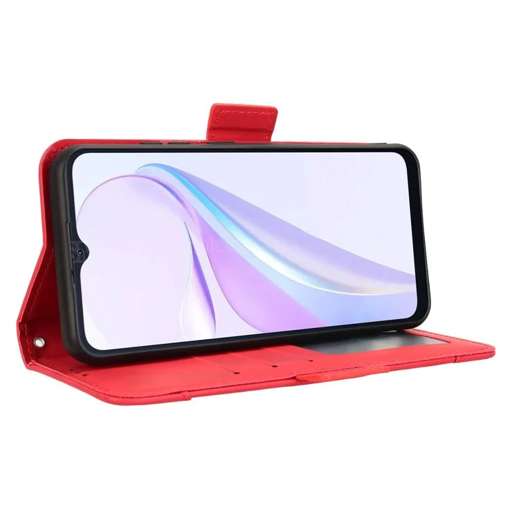 For Blackview Wave 6C Case Folio Stand Leather Phone Cover with Multiple Card Slots