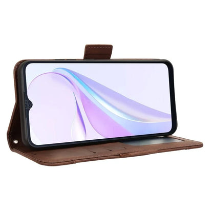 For Blackview Wave 6C Case Folio Stand Leather Phone Cover with Multiple Card Slots