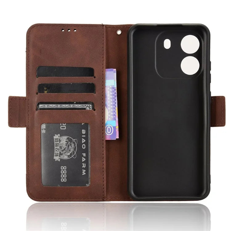 For Blackview Wave 6C Case Folio Stand Leather Phone Cover with Multiple Card Slots