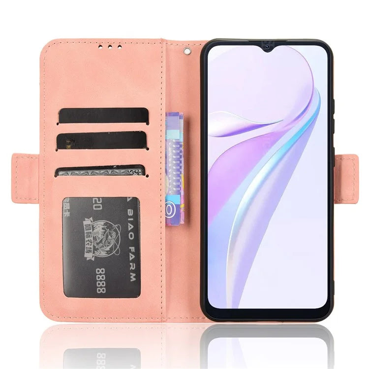 For Blackview Wave 6C Case Folio Stand Leather Phone Cover with Multiple Card Slots
