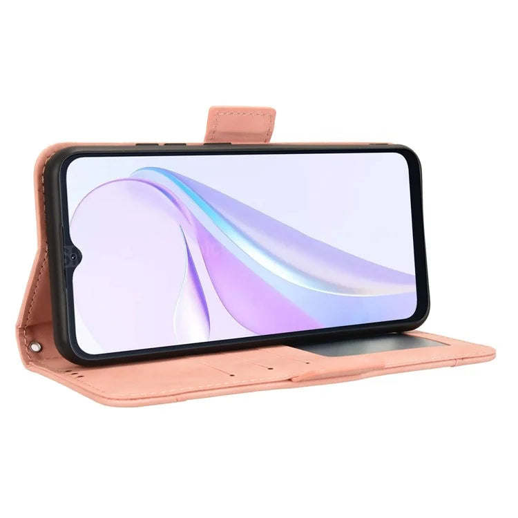 For Blackview Wave 6C Case Folio Stand Leather Phone Cover with Multiple Card Slots