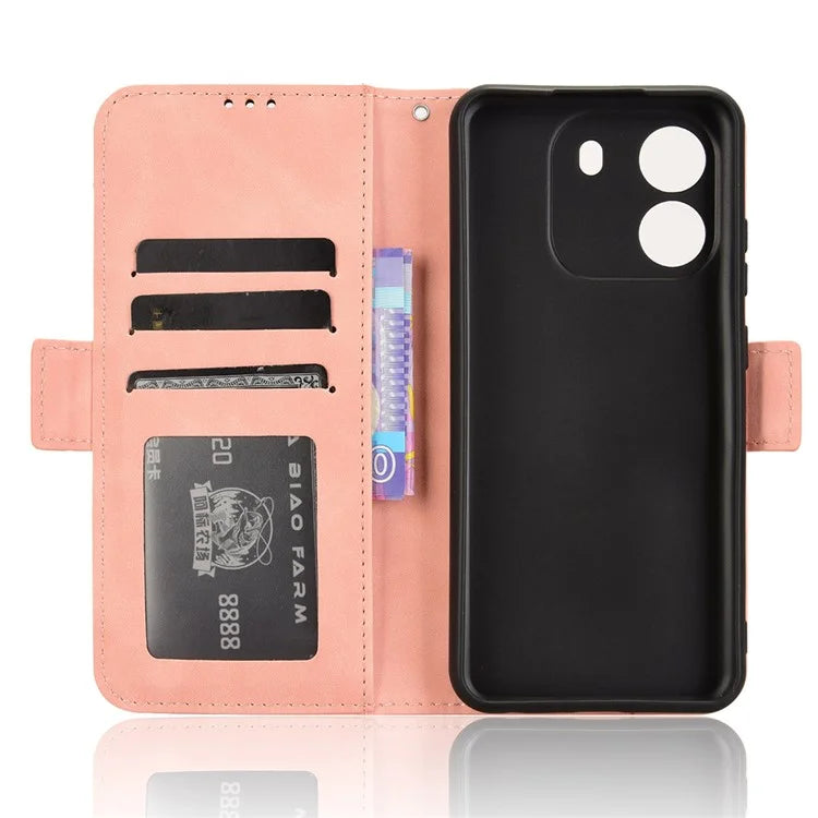 For Blackview Wave 6C Case Folio Stand Leather Phone Cover with Multiple Card Slots