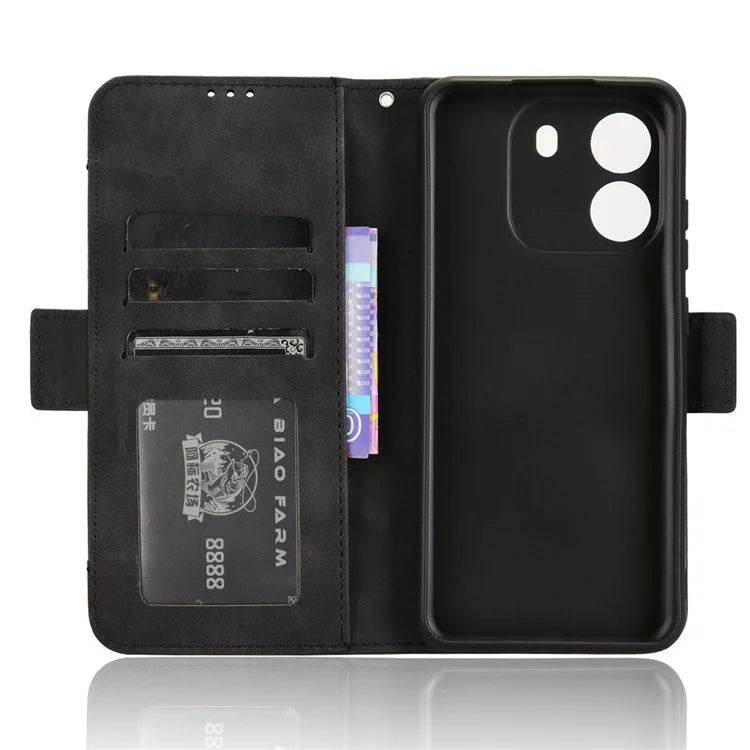 For Blackview Wave 6C Case Folio Stand Leather Phone Cover with Multiple Card Slots