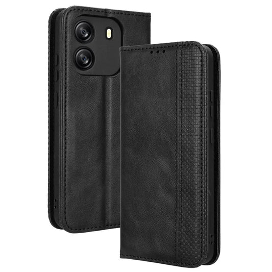 For Blackview Wave 6C Case Magnetic Closure Vintage Leather Wallet Phone Cover