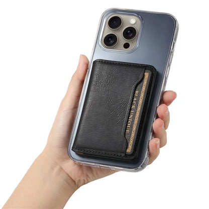 DENIOR D12 For iPhone 16 Pro Case Card Holder TPU+PC Phone Shell Compatible with Magsafe