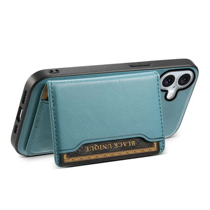 DENIOR D12 For iPhone 16 Case Compatible with Magsafe PU+TPU+PC Phone Cover