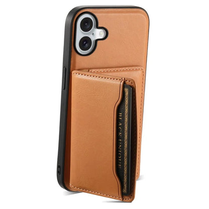 DENIOR D12 For iPhone 16 Case Compatible with Magsafe PU+TPU+PC Phone Cover