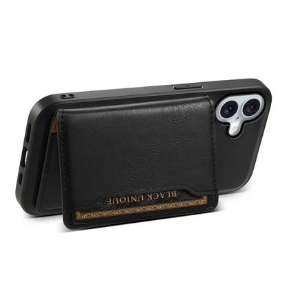 DENIOR D12 For iPhone 16 Case Compatible with Magsafe PU+TPU+PC Phone Cover