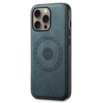 DENIOR A11 For iPhone 16 Pro Max Case Compatible with MagSafe Retro Leather Back Cover