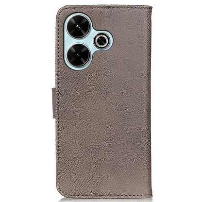 KHAZNEH For Xiaomi Redmi 13 5G / 13 4G Case Cowhide Texture Leather Wallet Style Phone Cover