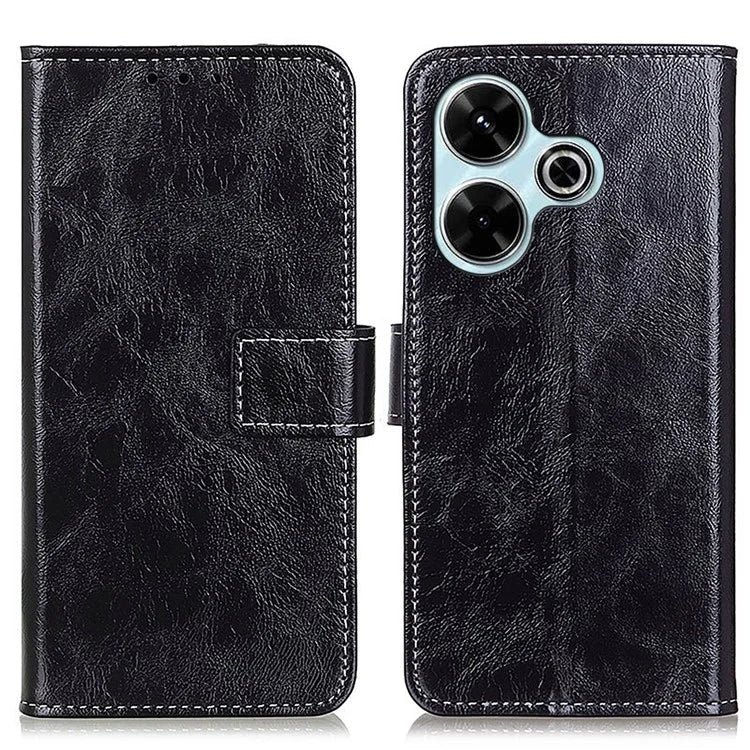 For Xiaomi Redmi 13 5G / 13 4G Case Retro Crazy Horse Texture Leather Phone Cover