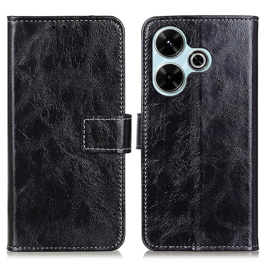For Xiaomi Redmi 13 5G / 13 4G Case Retro Crazy Horse Texture Leather Phone Cover