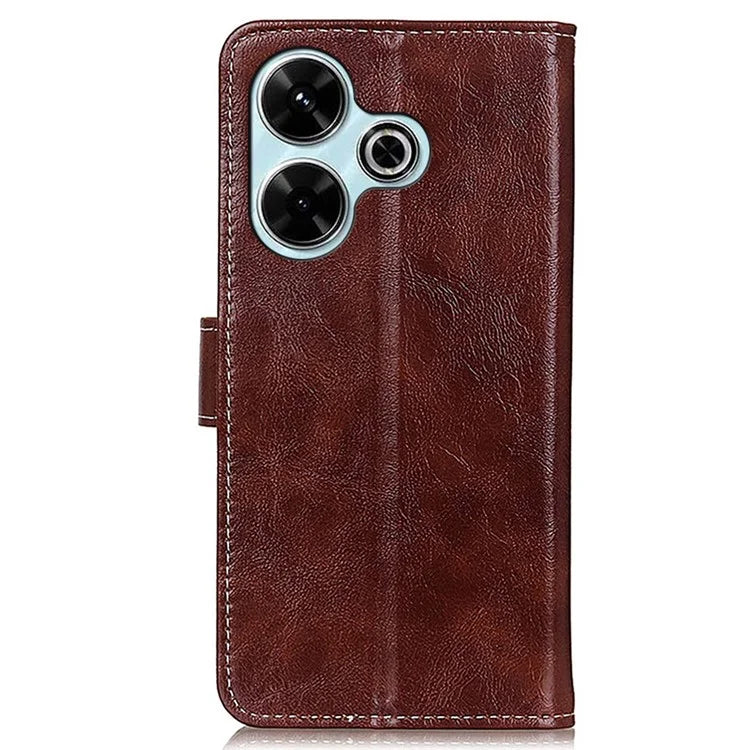 For Xiaomi Redmi 13 5G / 13 4G Case Retro Crazy Horse Texture Leather Phone Cover