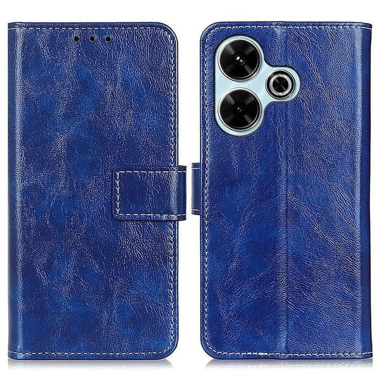 For Xiaomi Redmi 13 5G / 13 4G Case Retro Crazy Horse Texture Leather Phone Cover