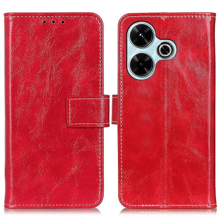 For Xiaomi Redmi 13 5G / 13 4G Case Retro Crazy Horse Texture Leather Phone Cover