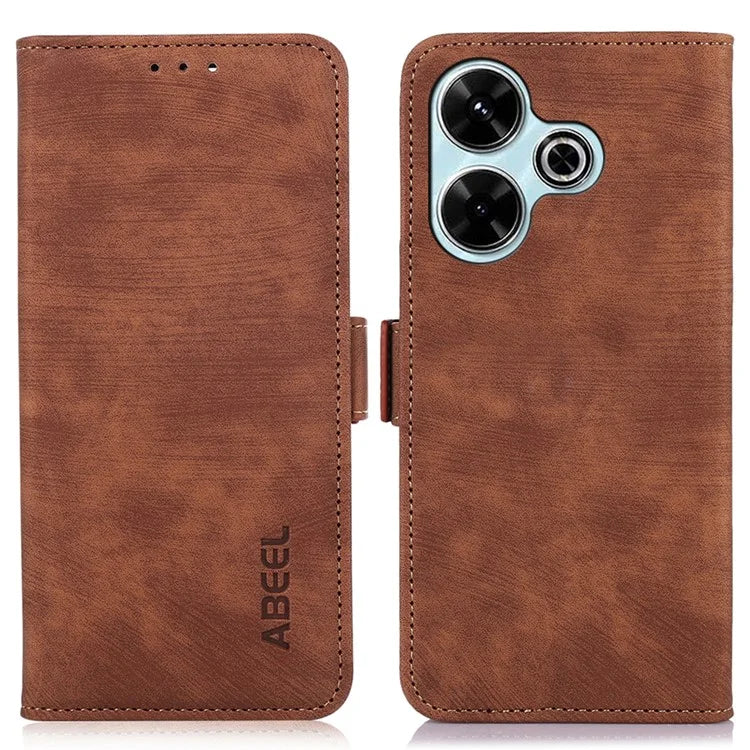 ABEEL For 	Xiaomi Redmi 13 5G / 13 4G Case Retro Texture Flip Leather Phone Cover
