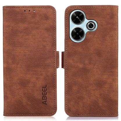 ABEEL For 	Xiaomi Redmi 13 5G / 13 4G Case Retro Texture Flip Leather Phone Cover