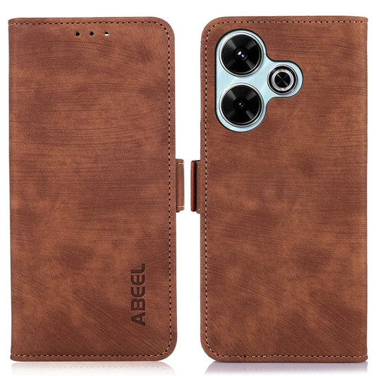 ABEEL For 	Xiaomi Redmi 13 5G / 13 4G Case Retro Texture Flip Leather Phone Cover
