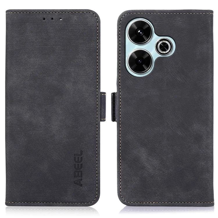 ABEEL For 	Xiaomi Redmi 13 5G / 13 4G Case Retro Texture Flip Leather Phone Cover