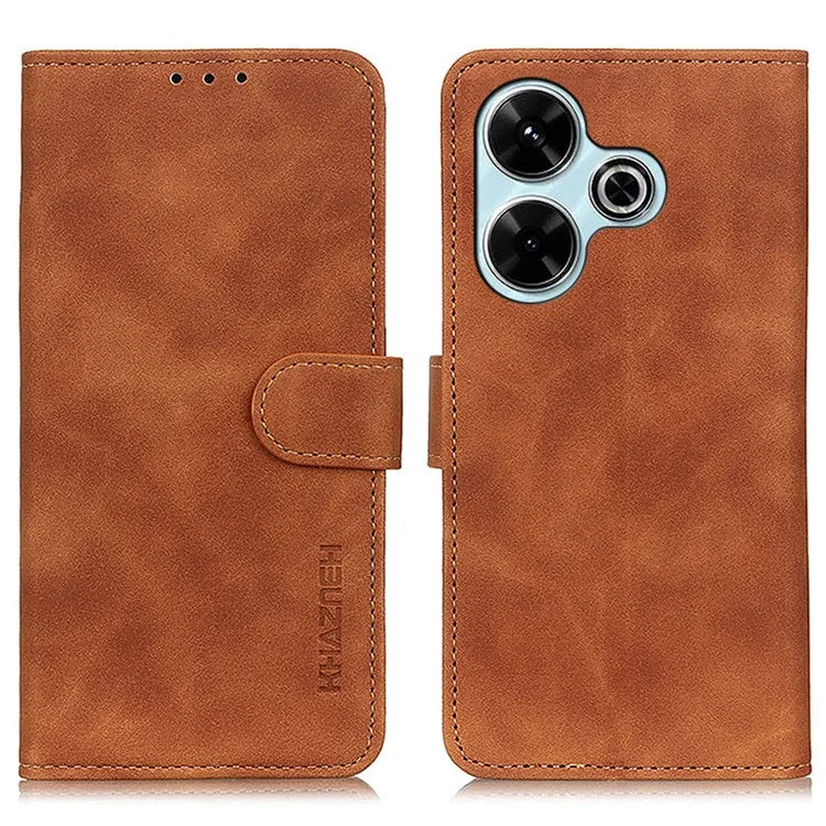 KHAZNEH For Xiaomi Redmi 13 5G / 13 4G Case Shockproof Retro Leather Wallet Phone Cover