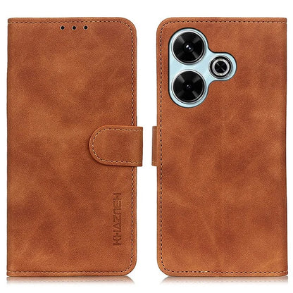 KHAZNEH For Xiaomi Redmi 13 5G / 13 4G Case Shockproof Retro Leather Wallet Phone Cover