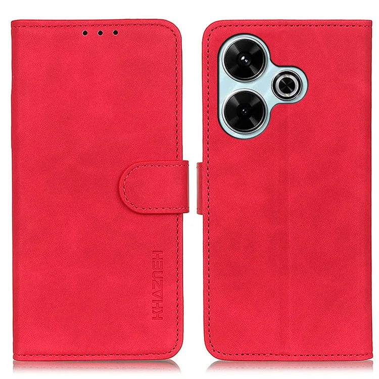 KHAZNEH For Xiaomi Redmi 13 5G / 13 4G Case Shockproof Retro Leather Wallet Phone Cover