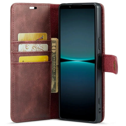 DG.MING for Sony Xperia 1 VI Case Detachable Split Leather Phone Cover