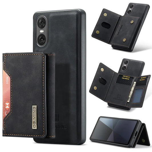 DG.MING M2 Series for Sony Xperia 10 VI Case Detachable Wallet PU+PC+TPU Phone Cover