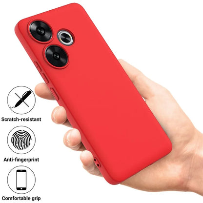 For Xiaomi Poco F6 5G / Redmi Turbo 3 5G Case Liquid Silicone Anti-Drop Phone Cover with Hand Strap