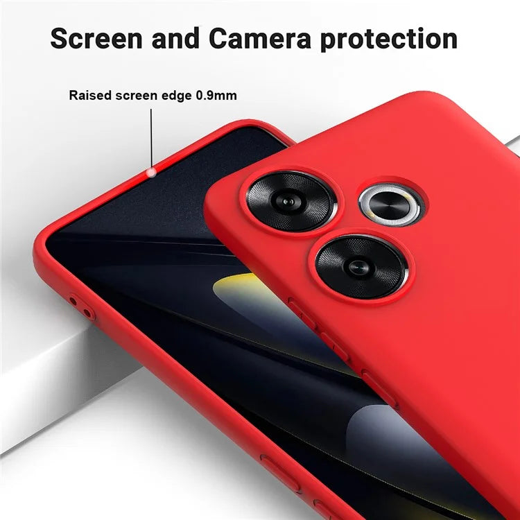For Xiaomi Poco F6 5G / Redmi Turbo 3 5G Case Liquid Silicone Anti-Drop Phone Cover with Hand Strap