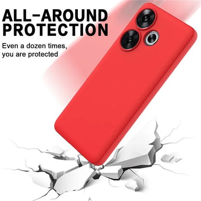 For Xiaomi Poco F6 5G / Redmi Turbo 3 5G Case Liquid Silicone Anti-Drop Phone Cover with Hand Strap