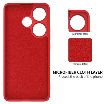 For Xiaomi Poco F6 5G / Redmi Turbo 3 5G Case Liquid Silicone Anti-Drop Phone Cover with Hand Strap